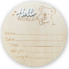 Hello World Koala Mum & Baby Birth Announcement Disc 🐨💕